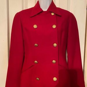 Stunning Red Wool Coat